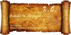 Kabók Olinda névjegykártya